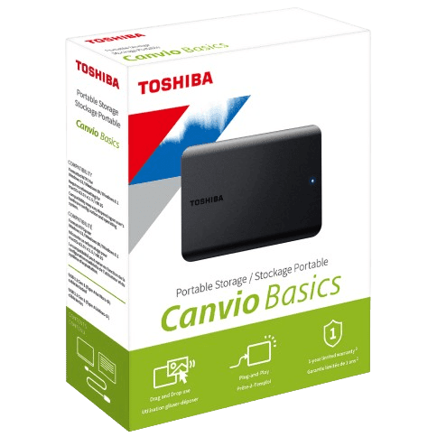 TOSHIBA CANVIO 1TB BLACK ADVANCE PORTABLE HARD DRIVE